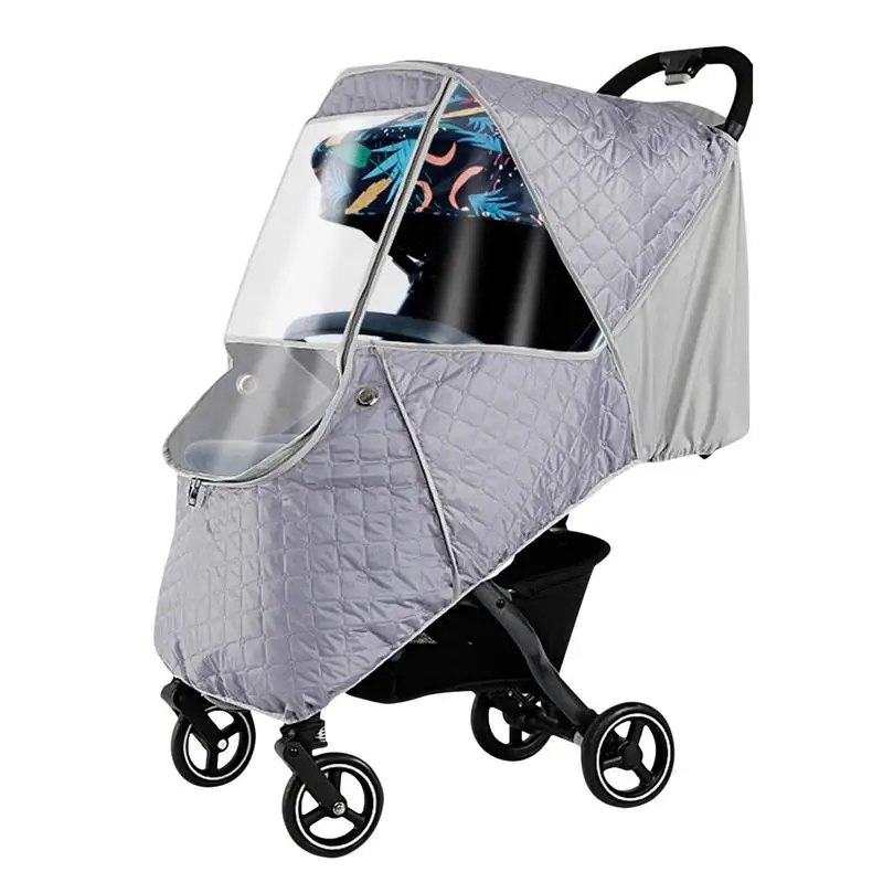 

Baby Stroller Accessories Pushchairs Raincoat Universal Winter Thicken Strollers Sunshade Raincover Full Cover Wind Dust Shield