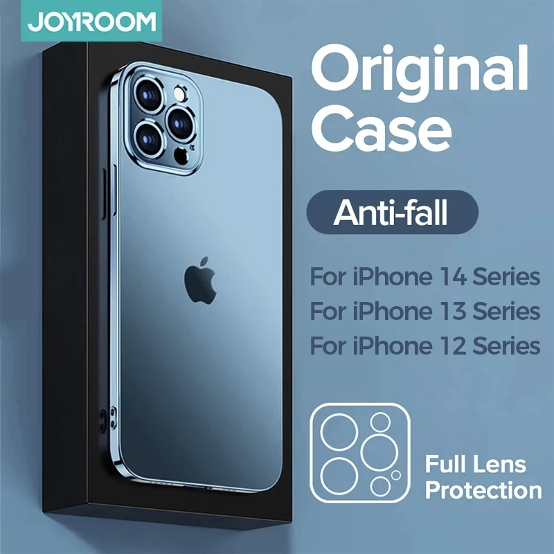 

Joyroom Luxury Case For iPhone 14 13 12 Pro Max TPU+PC Shockproof Phone Cases Full Lens Protection Cover For iPhone 14 13 Case