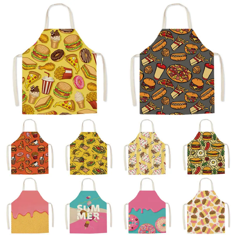 

Cute Cupcake Pattern Adjustable Bib Apron, Sweet Dessert Cooking Kitchen Apron Durable Waterproof for Cooking Grill BBQ Baking
