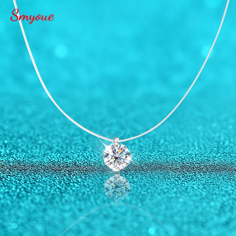 Женское Ожерелье Smyoue с подвеской из серебра 925 пробы цвет D