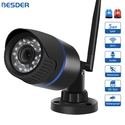 IP камера 5 МП, Wi-Fi, ИК, ночное видение, 3MP аудио, беспроводная CCTV, 1080P, HD, обнаружение движения, ICSee, безопасность, Wifi - изображение