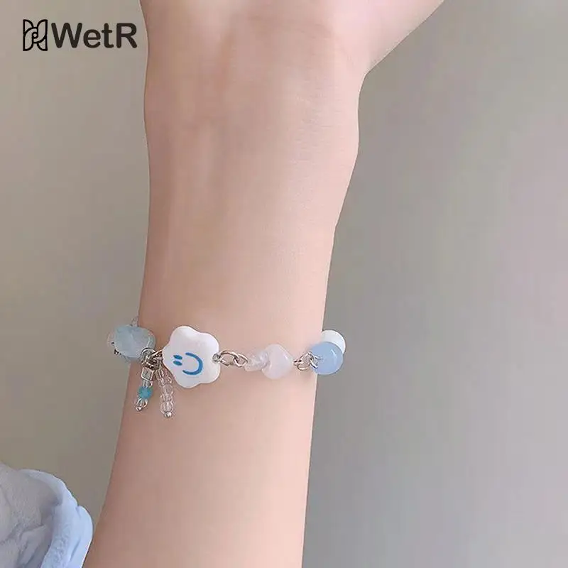 Женский браслет Y2k с бусинами в виде синего облака модный нишевой стиле Instagram