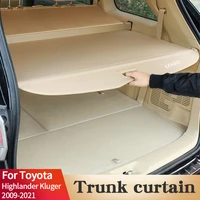 car trunk curtain for toyota highlander kluger 2009 2010 2021 leather oxford waterproof anti peeping decorative accessories