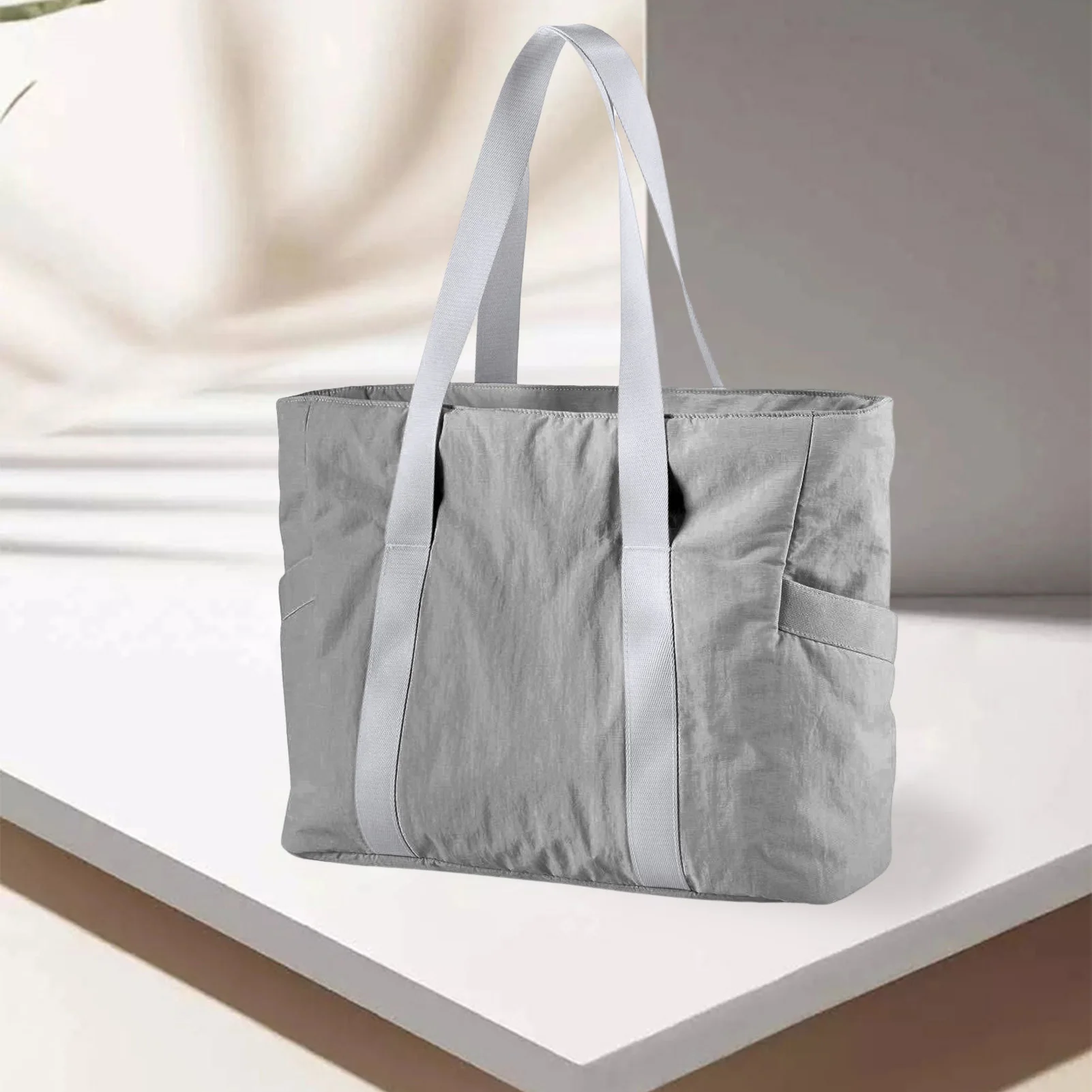 Спортивная сумка для фитнеса нейлоновая тканевая через плечо с ручками