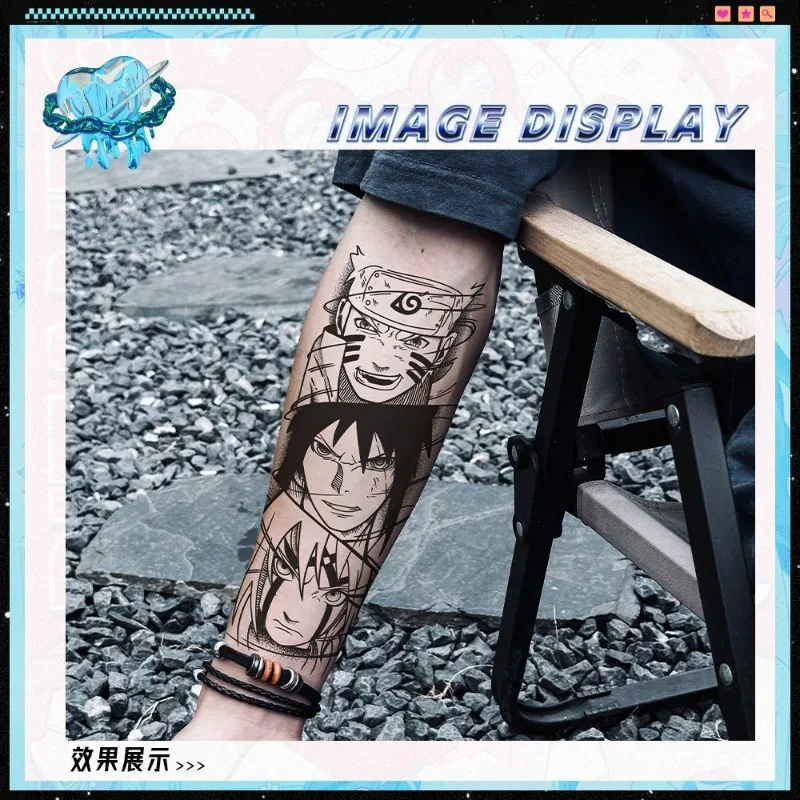 Наруто Аниме периферийные татуировки наклейки Sasuke стикеры Naruto травяной сок