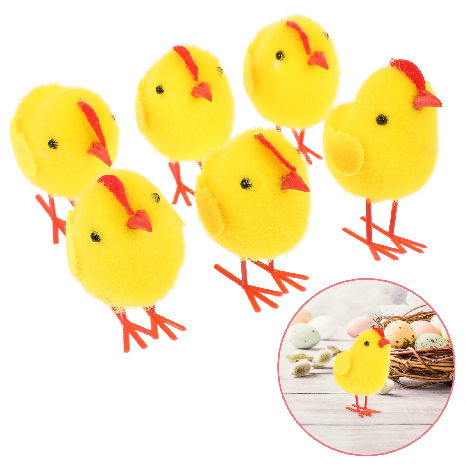 

Chicken Easter Chick Chicks Plush Toy Toys Stuffed Animal Mini Decoration Ornament Party Baby Decor Figurine Favors Yellow Furry