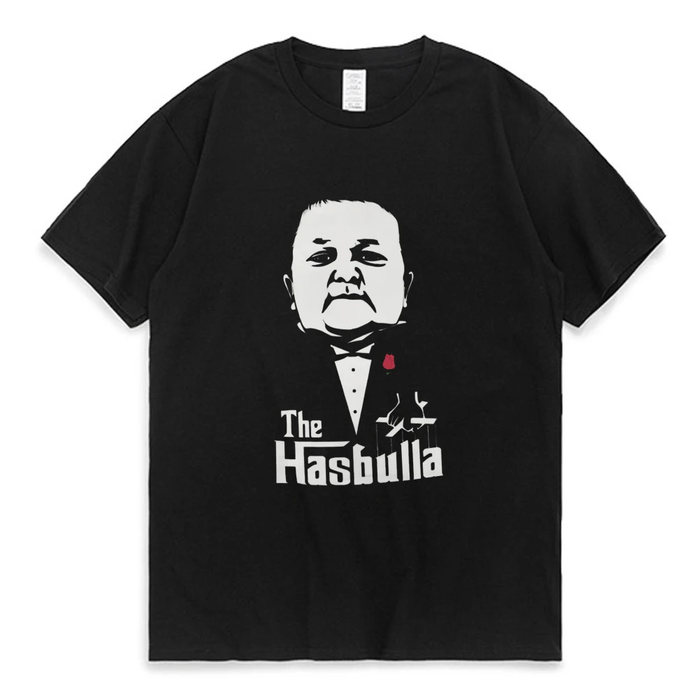 

Новинка 2023, футболка Hasbulla Fighting Meme, мужские и женские Мини-футболки Khabib футболка блогера, высококачественные черные мужские Забавные футболки с круглым вырезом
