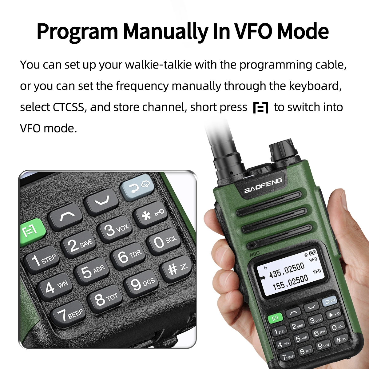 Портативная рация BAOFENG UV13 Pro V1 V2 10 Вт Мощное зарядное устройство Type-C