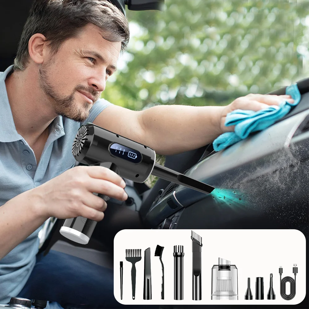 

Air Blower for PC Portable Wireless Rechargeable Electric Compressed Air Duster Keyboard Car Cleaning Vacuum Cleaner 50000RPM