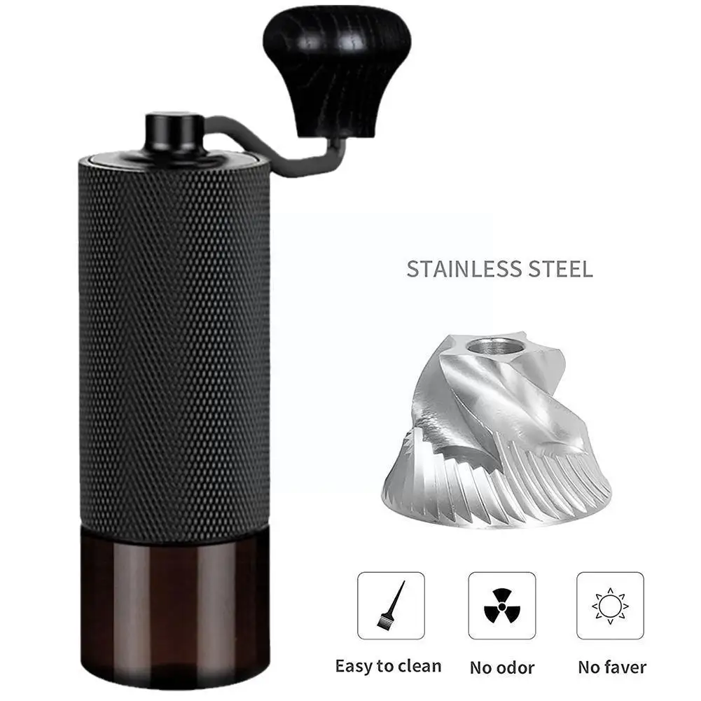 

Ручная кофемолка W1s9, портативная ручная кофемолка с двойным подшипником, для дома, кухни