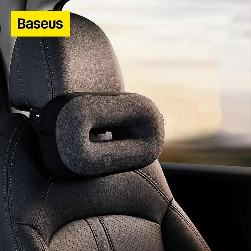Baseus Floating Car Waist Pillow Auto Headrest Pillow Neck Memory Lumbar Support  3D Memory Foam Seat Covers Car Styling