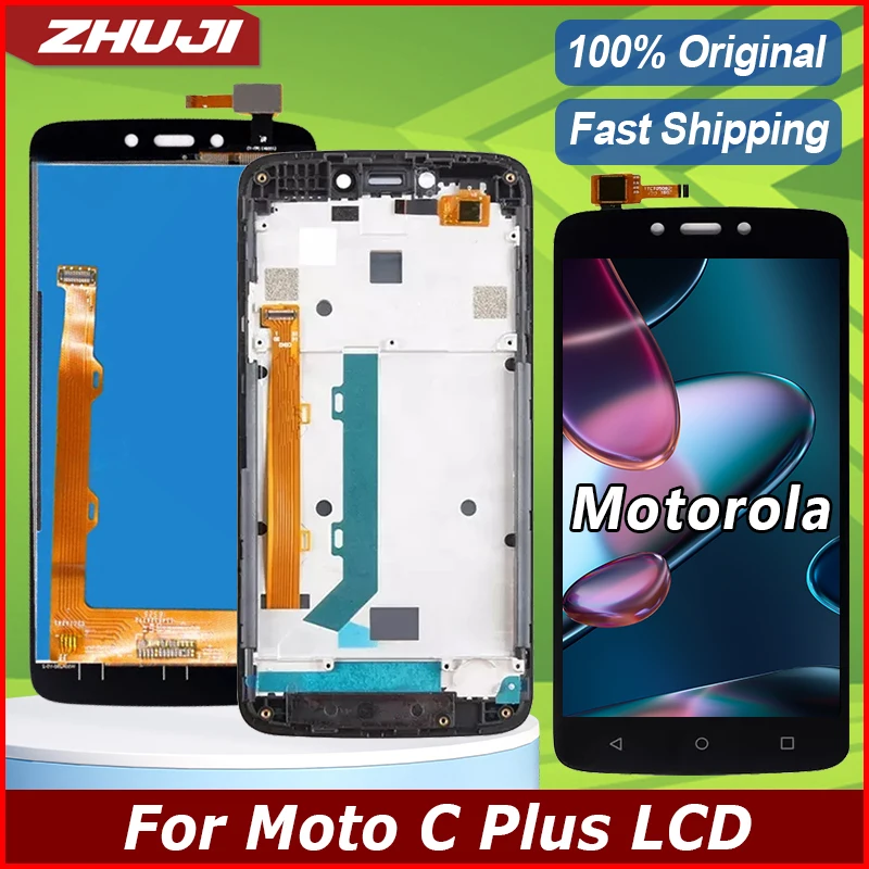 

ЖК-дисплей для Motorola Moto C Plus, сенсорный экран для XT1721,XT1723,XT1724 с рамкой, сменный экран, дигитайзер в сборе