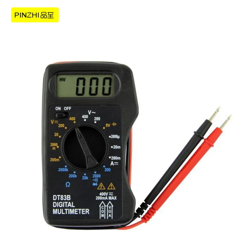 Zhangzhou pinzhi electronics производит DT83B миниатюрное измерение напряжения тока 9V батарея цифровой мультиметр
