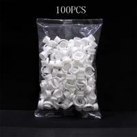 100pcs disposable permanent makeup ring no divider medium size tattoo ink eyebrow lip tattoo pigments holder rings containercup