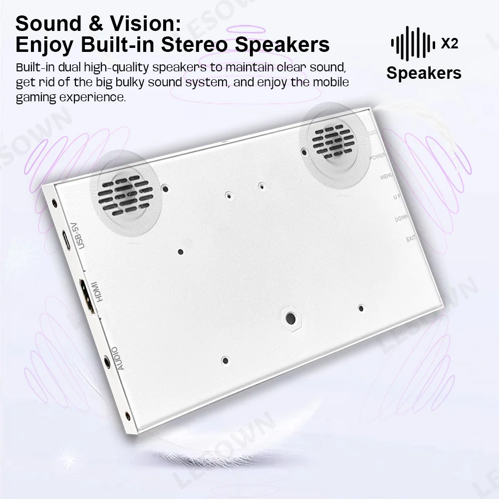 LESOWN белый маленький монитор 7-дюймовый HDMI 1024x600 IPS сенсорный ЖК-дисплей с секундным