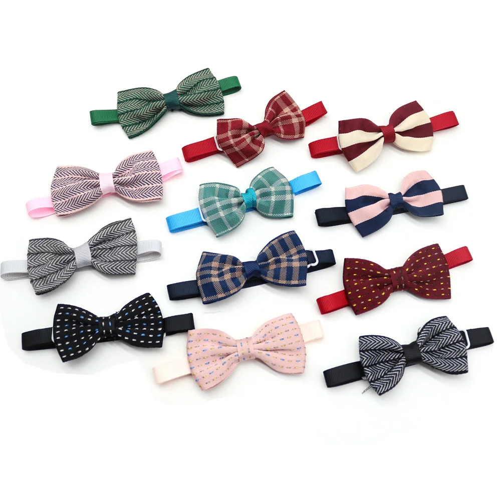 Pet Accessories Small Dog Bow Tie For Puppy Dog Bowties Collar Adjustable Girl Dog Bowtie For Cat Dog Collar Pet Supplier
