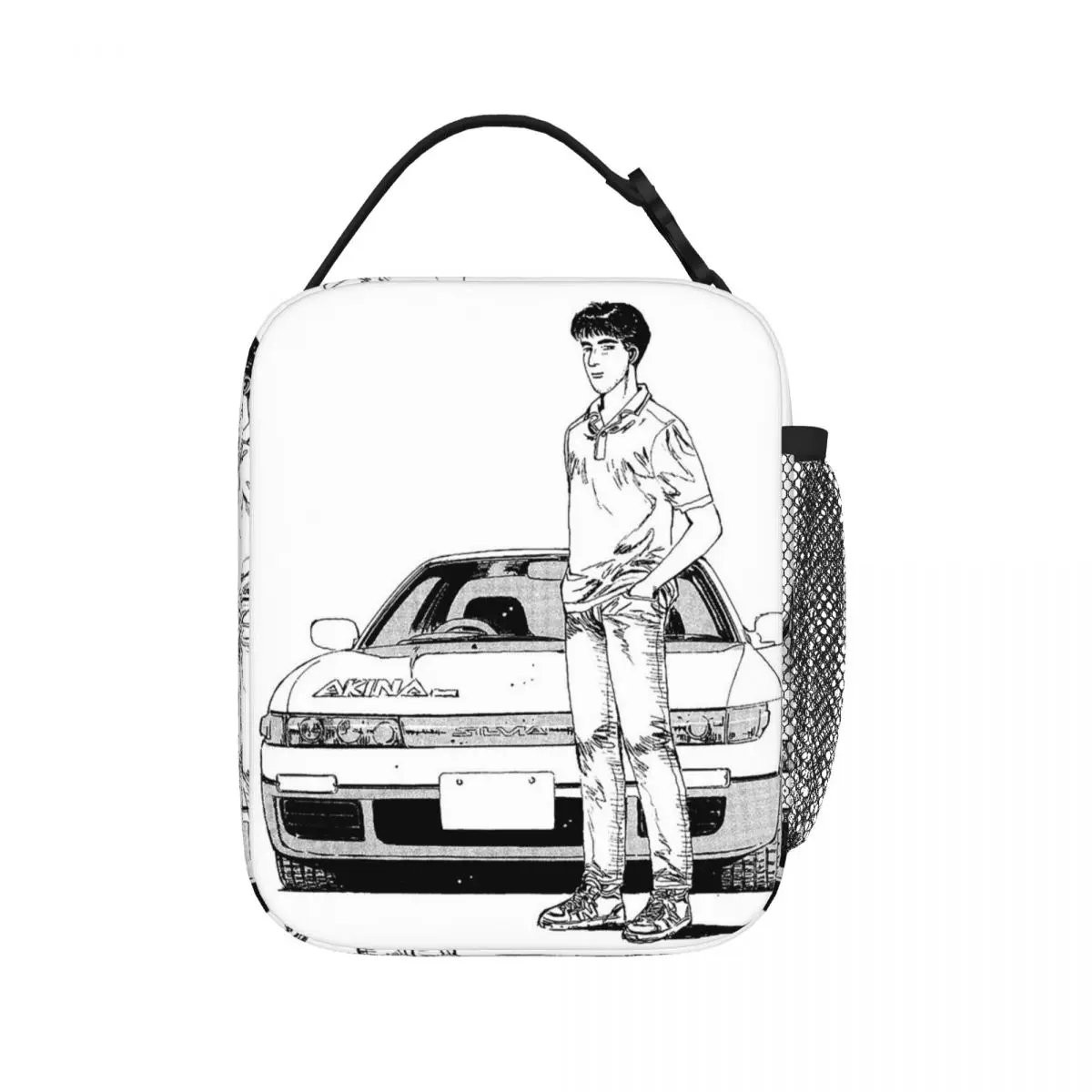 

Initial D Iketani Manga Lunch Bags Insulated Lunch Tote Waterproof Bento Box Resuable Picnic Bags for Woman Girl School