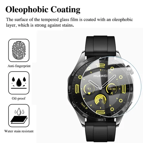 Закаленное стекло для Huawei Watch GT4 41 мм 46 мм 2.5D, защита экрана от царапин, защитная пленка, стеклянные аксессуары для часов