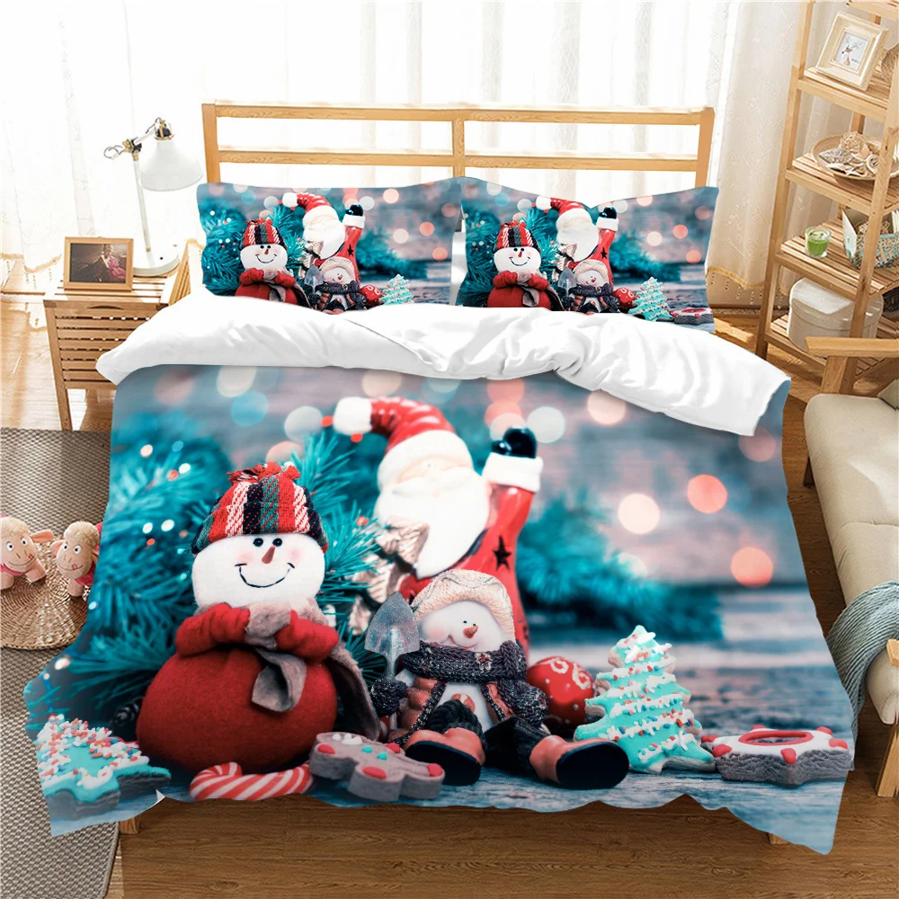 

Christmas Style 3D Bedding Set Newly Duvet Cover Children Teens Single Size Home Bedclothes Polyester Bed Comforter Covers