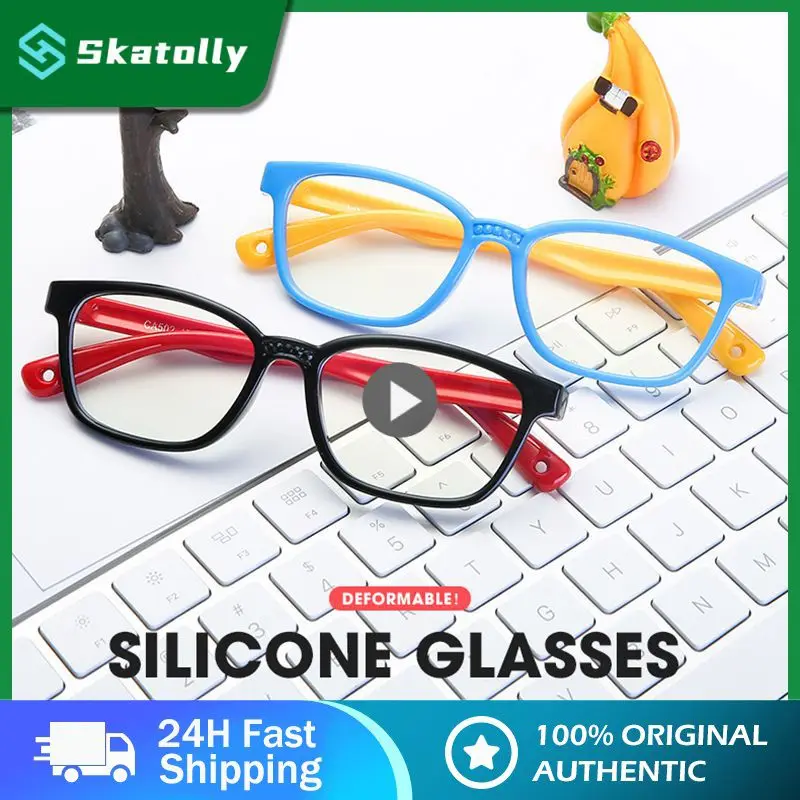 

Kids Computer Glasses Anti Radiation Eye glassGaming Silicone Flexible Goggle 2-10 years old kids eyeglasses Anti-blue Eyewear