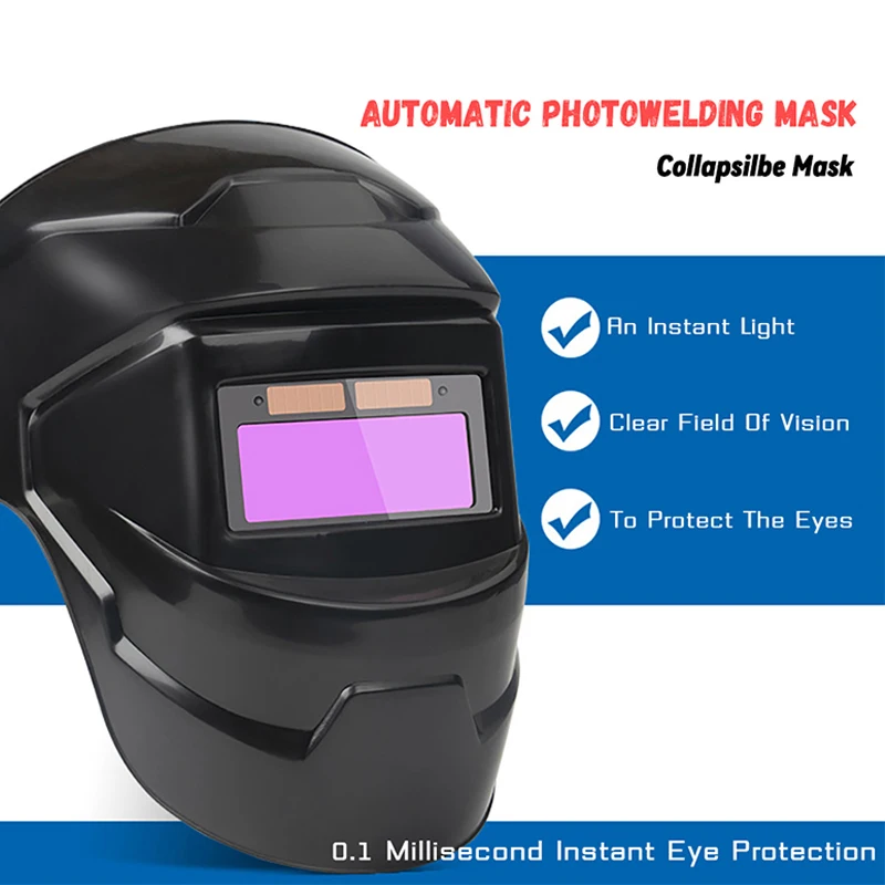 Сварочная маска-Хамелеон шлем для сварки с автозатемнением на солнечной батарее