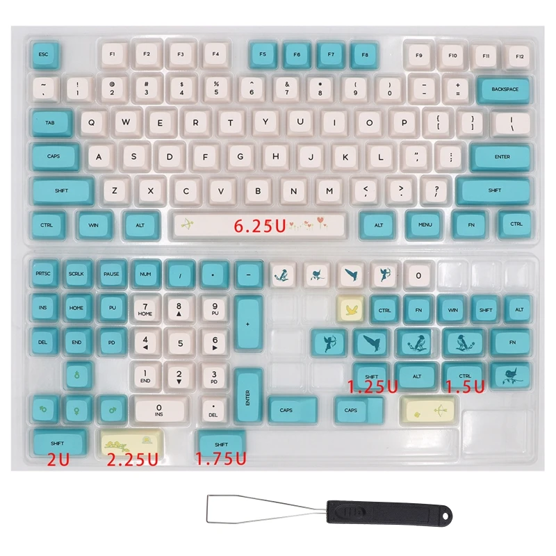 

129 Keys PBT Dye Sublimation Keycaps for Mechanical Gaming Keyboard MX Switches