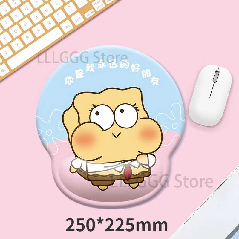 3D коврик для мыши Губка Боб Мультяшные аниме подставки рук под запястье Патрик