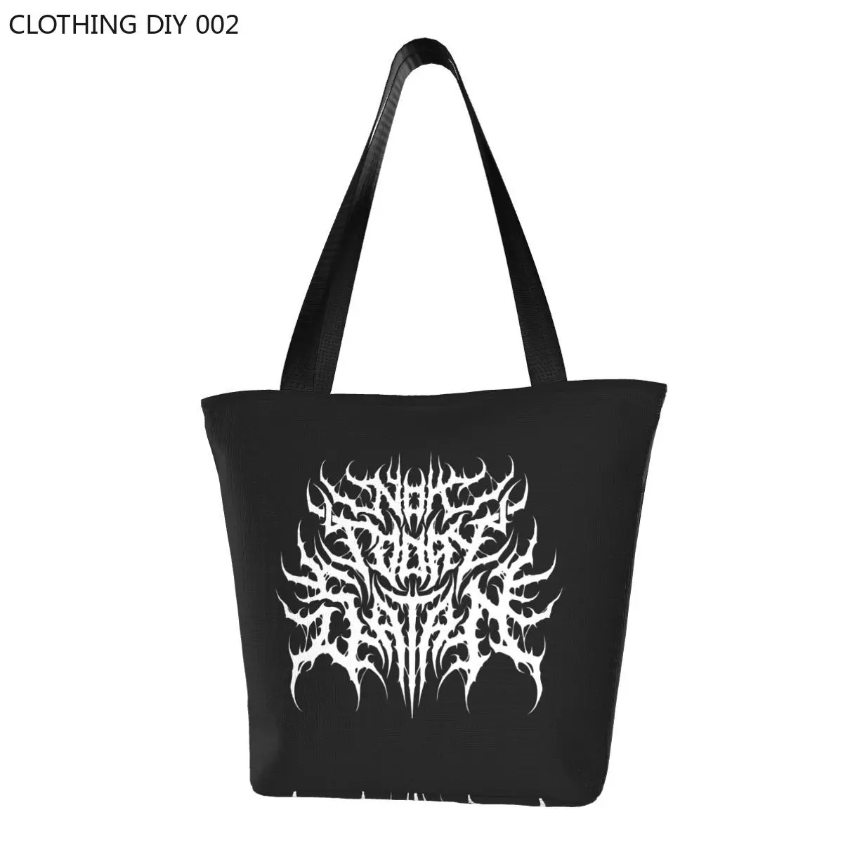 

Оригинальная Женская Холщовая Сумка для покупок с металлическим принтом, многоразовые сумки-тоуты для продуктов