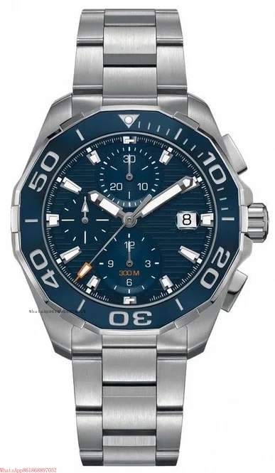 

mens Quartz Chronograph watch Blue ceramic