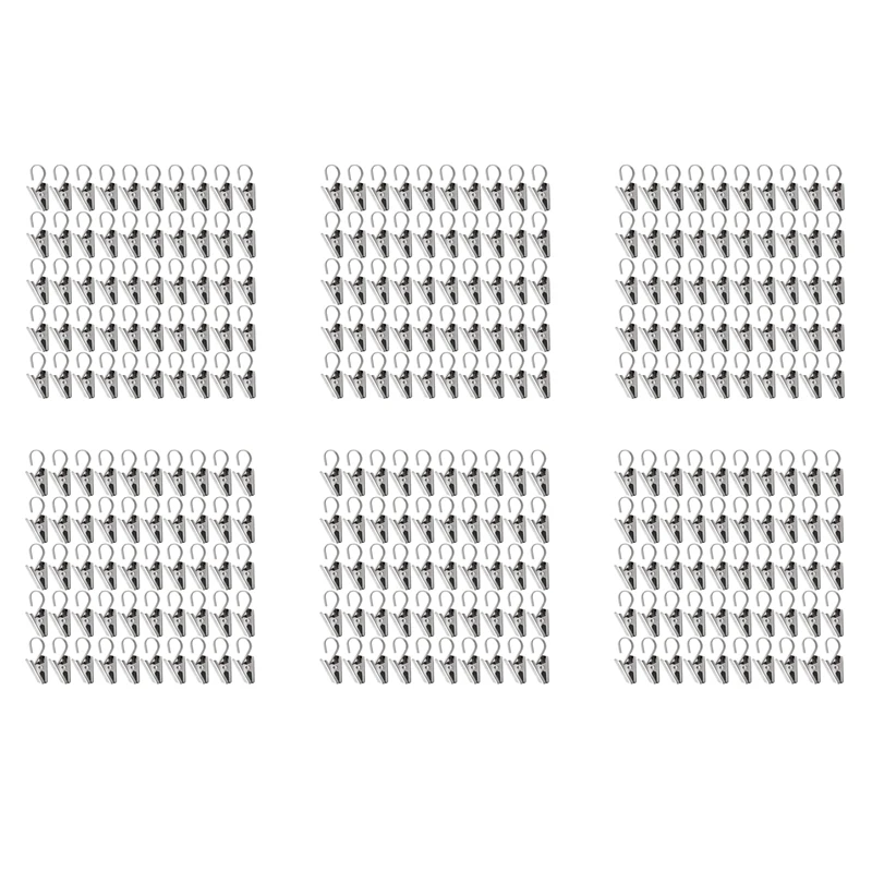 

300 PCS Stainless Steel Curtain Clips With Hook For Curtain Photos Home Decoration Outdoor Party Wire Holder