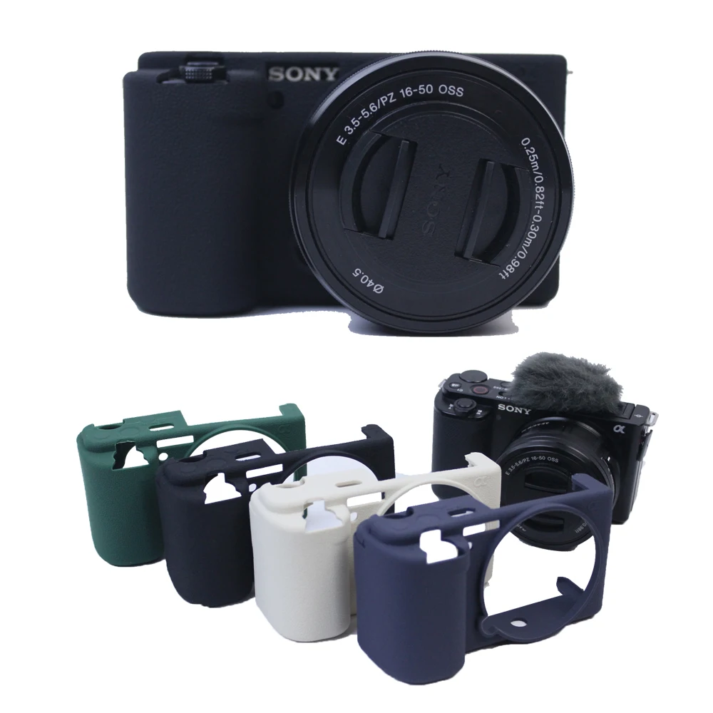 

Soft Silicone Armor Protective Skin Case Body Cover For Sony ZV-E10 ZVE10