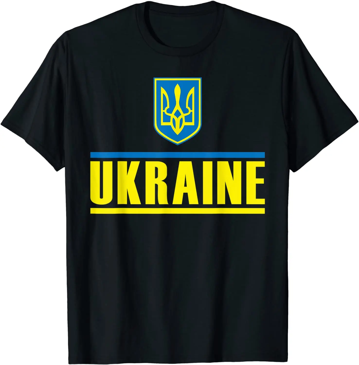 

Ukraine Coat of Arms Ukrainians Ukrainian Trysub Flag T-Shirt Short Sleeve Casual Cotton O-Neck Men TShirts