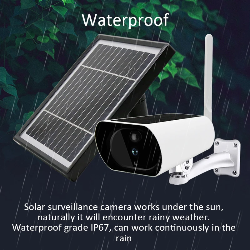 Tuya Solar Surveillance Camera Security Protection Outdoor 4G SIM Card Panel Cameras Wifi Video Kameras for |