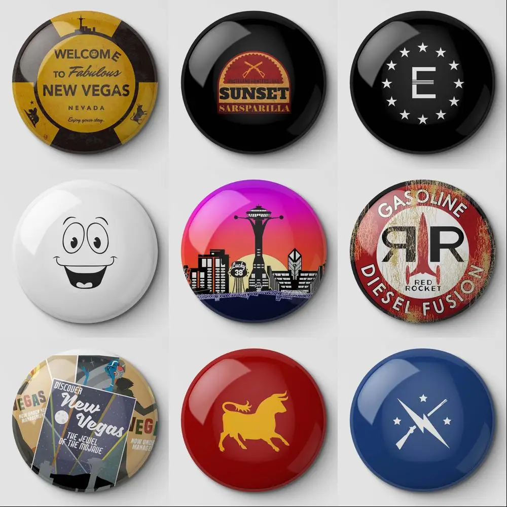 

Женская металлическая брошь Fallout, металлическая брошь в виде пуговицы в Вегасе