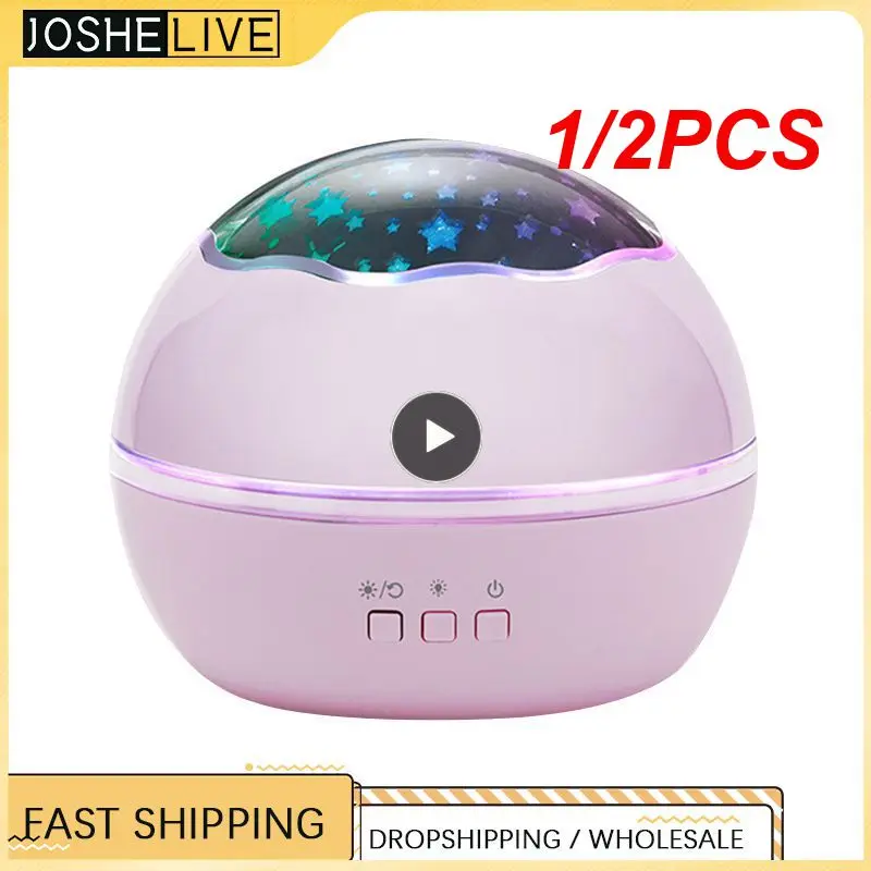 

1/2PCS Rotating Night Light Projector Starry Sky Star Master Children Kids Sleep Romantic LED USB Projector Lamp Child Gifts