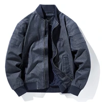 mens fashion baseball collar jacket spring autumn casual loose plus size bomber jackets outdoor workwear jacket men l 5xl