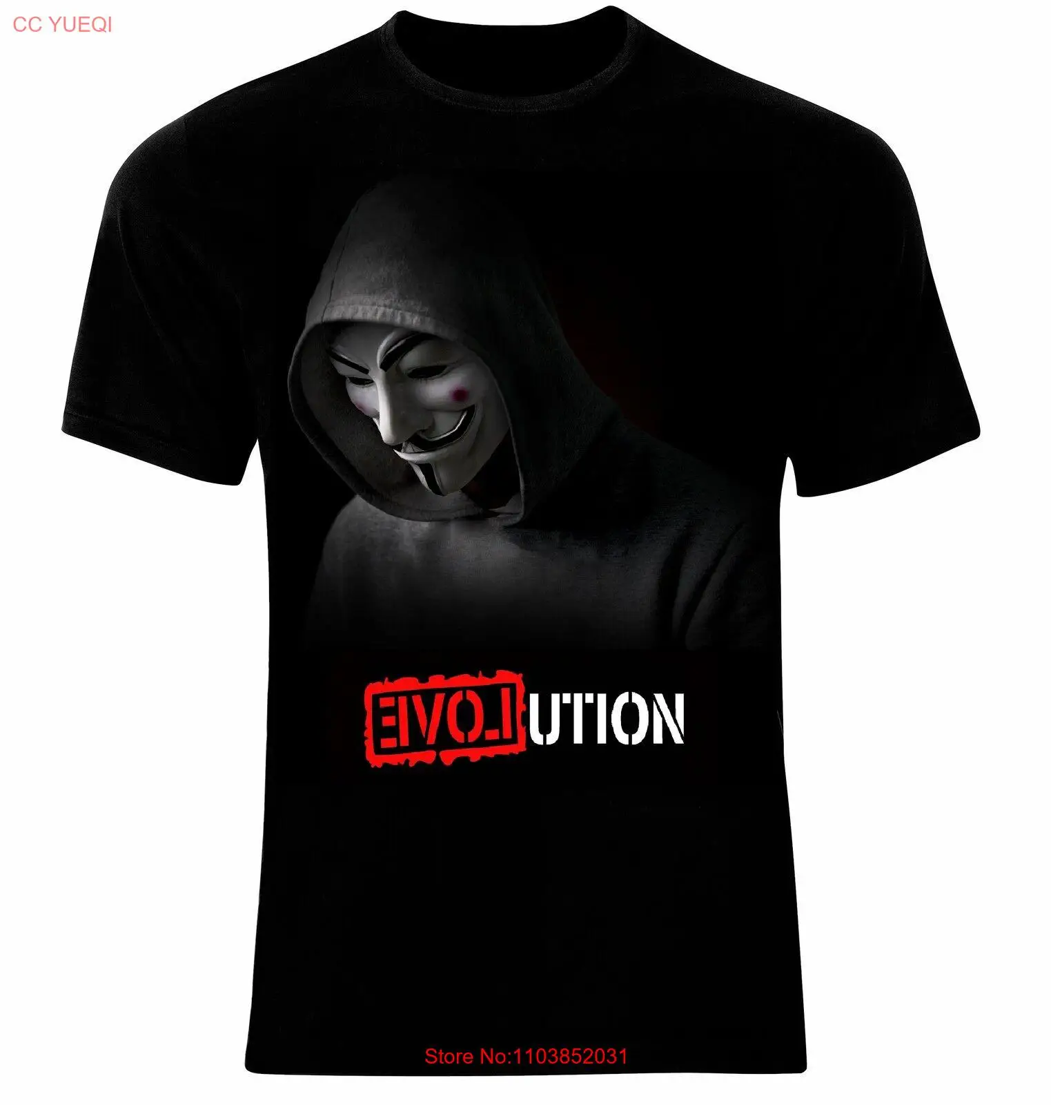 Футболка Anonymous V for Vendetta Evolution Neu 100% хлопок все размеры