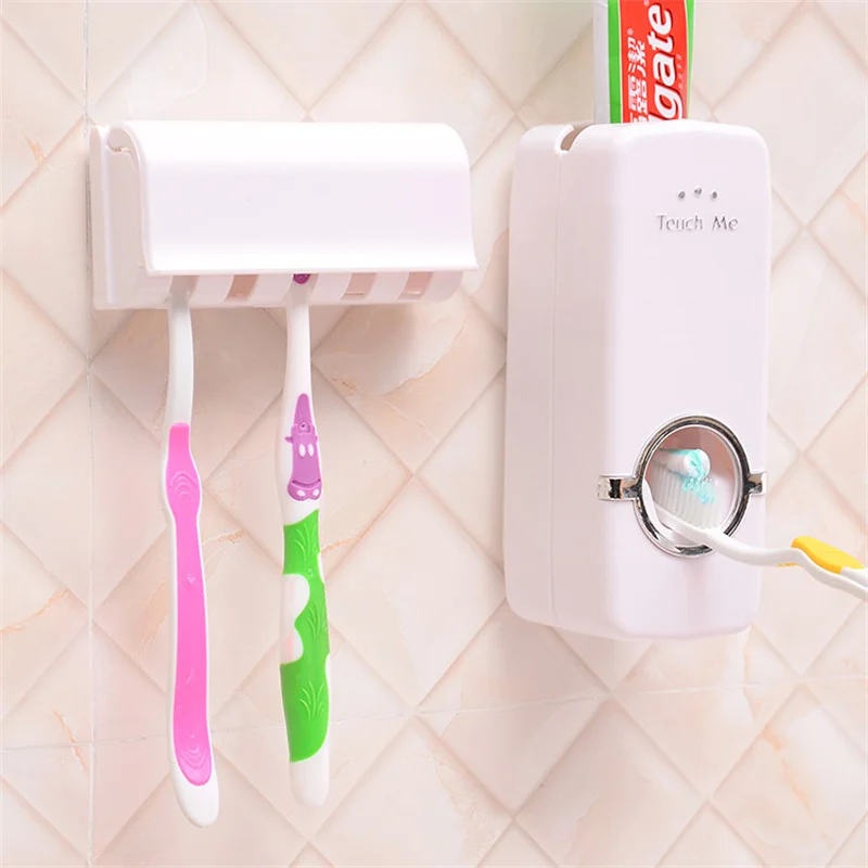 

2023 Lazy Plastic Automatic Toothpaste Squeezer And Toothbrush Holder