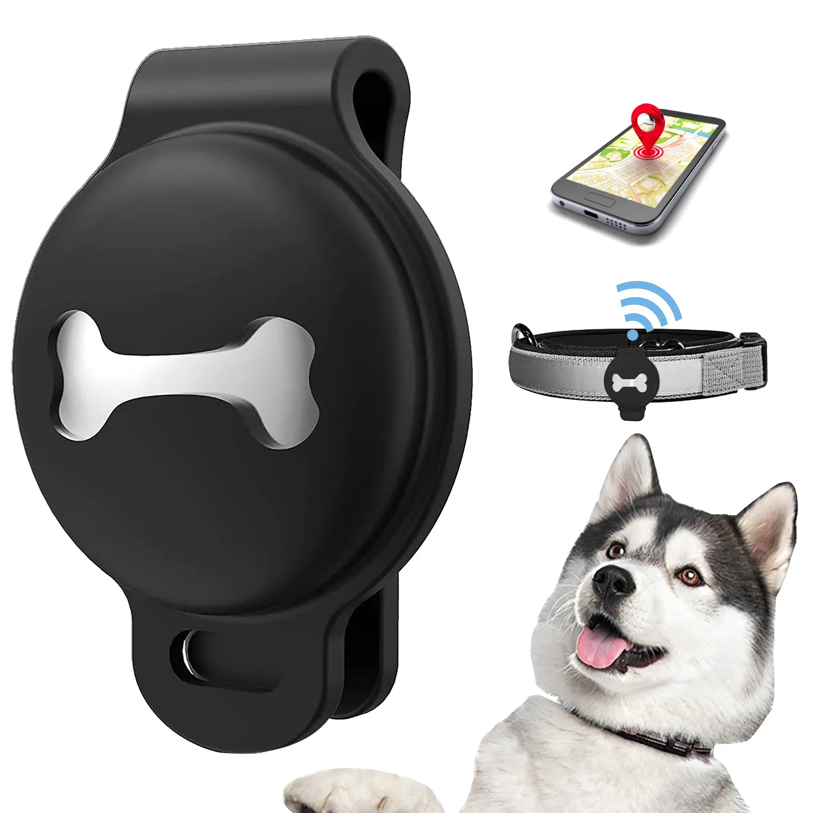 Ошейник для собак кошек GPS-видоискатель чехол Apple Airtag портативный силиконовый с