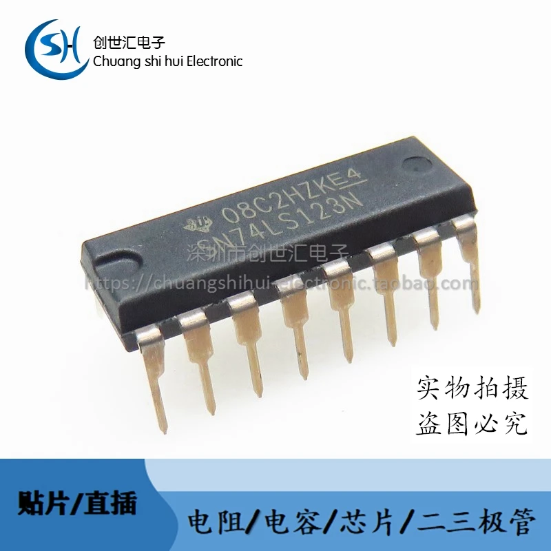 

New original SN74LS123N in-line DIP-16 trigger logic IC chip 74LS123N