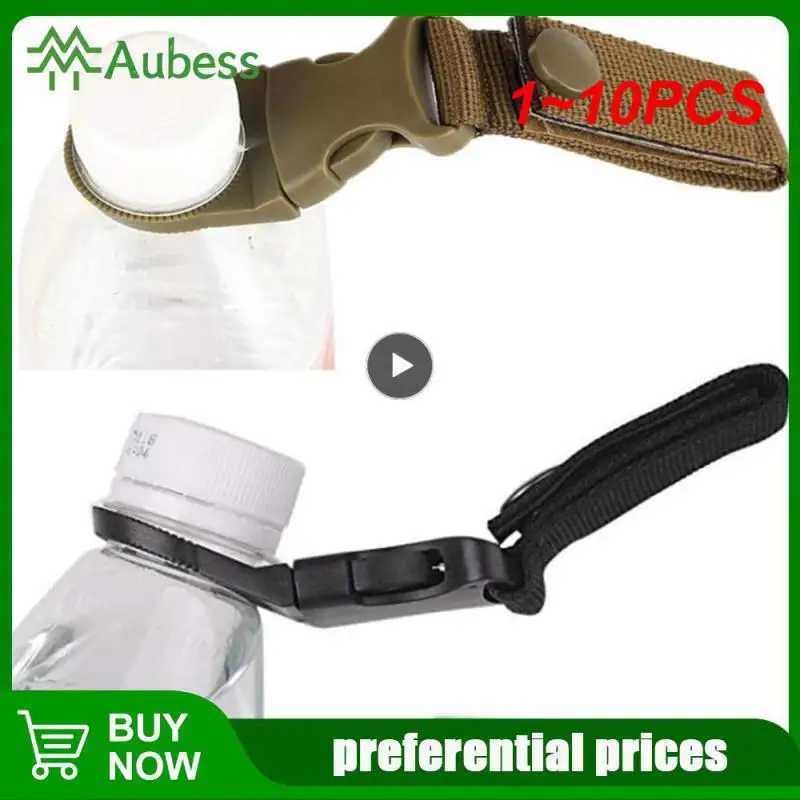 

1~10PCS clasp molle attach Buckle Holder tool webbing backpack Hanger Hook Carabiner Water Bottle clip hang camp hike outdoor