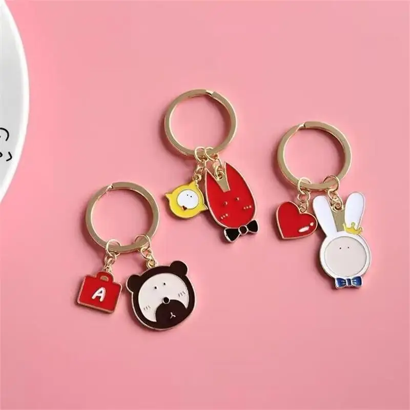 

Cat not two rabbit cloth heart car lovers cute cartoon bag pendant