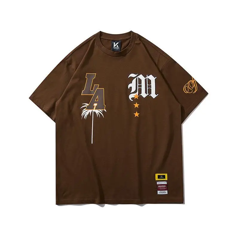 

New hiphop short-sleeved men and women summer couple hip-hop print T-shirt graphic t shirts y2k tops woman tshirts harajuku