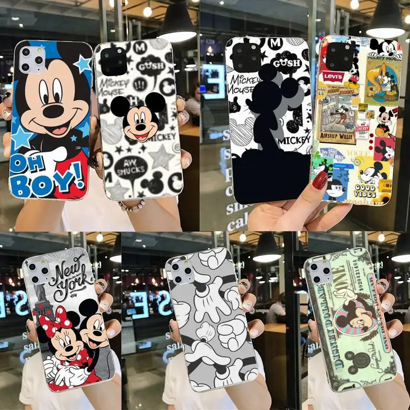 

Disney Dream Mickey Mouse Phone Case For iphone 14 Plus 13 12 Mini 11 Pro Max XS X XR Soft Transparent Cover