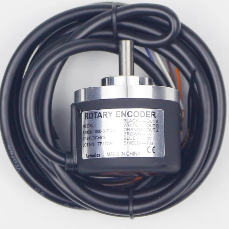 Фотоэлемент 6 мм односторонний вал DC 24 В 1000ppr оптический кодировщик 40