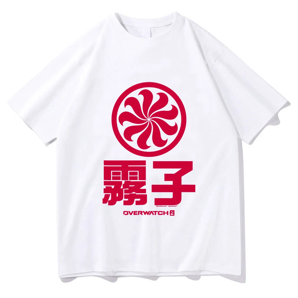 

Kiriko Overwatch 2 Harajuku T-shirts WOMEN 100% Cotton High Quality T Shirts Overwatch Tshirts Characters Name Short Sleeve Full