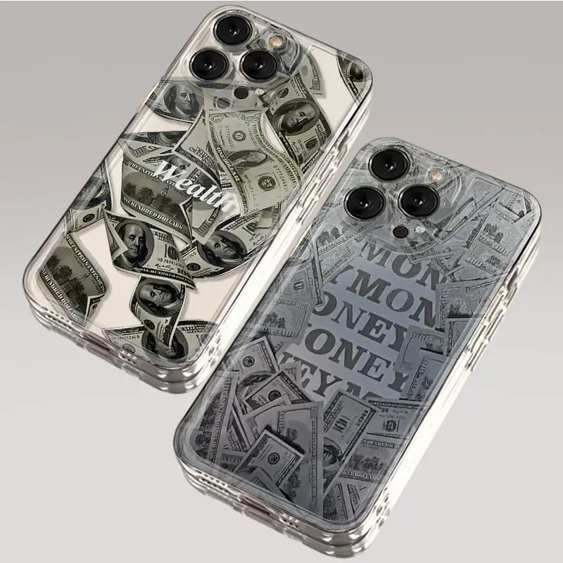 Новый модный прозрачный чехол в долларах США для Samsung A73 A72 A55 A52 A51 A50 A34 A35 A33 A32 A31 A30 A24