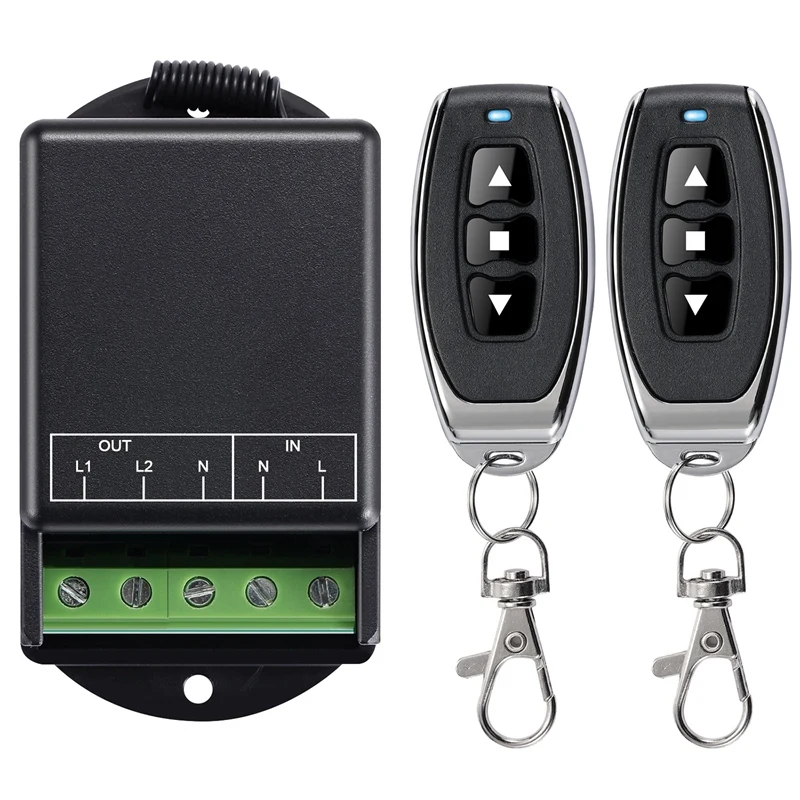 

1 Set 433MHZ Remote Control Switch 2CH Relay RF Remote Switch AC 90V-220V 10A For Pump Security Systems