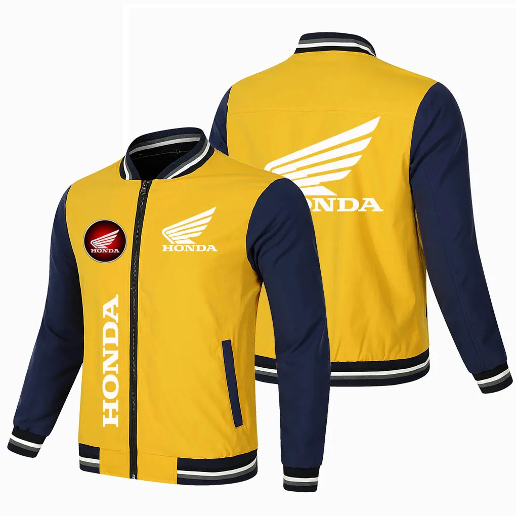 

Бейсбольная куртка для мужчин, ветрозащитная и водонепроницаемая куртка на молнии с логотипом автомобиля HONDA, 5 цветов