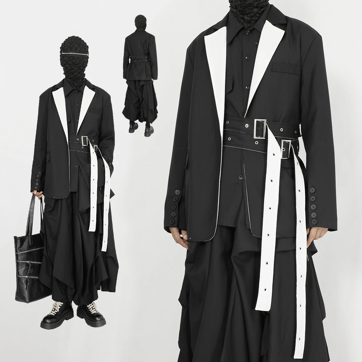 Оригинальный Новый Повседневный костюм для весны и осени Мужское пальто Темный